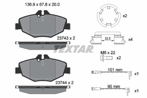 لنت ترمز تکستار (TEXTAR)  - 2374303