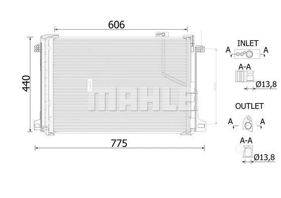 کندانسور کولر ماهله (MAHLE)  - AC 786 000S