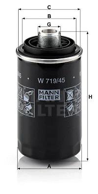 فیلتر روغن مان-فیلتر (MANN-FILTER)  - W 719/45