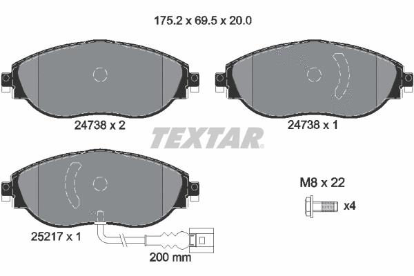 لنت ترمز تکستار
 (TEXTAR)  - 2473803