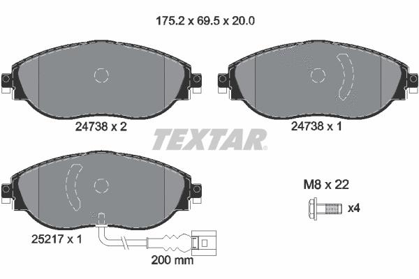 لنت ترمز تکستار (TEXTAR)  - 2473803
