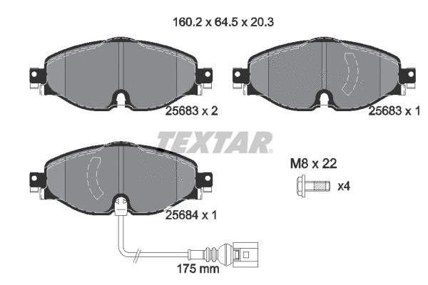 لنت ترمز تکستار (TEXTAR)  - 2568301