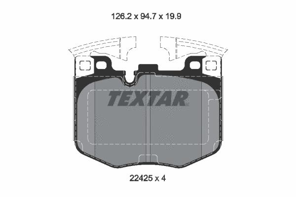 لنت ترمز تکستار (TEXTAR)  - 2242501