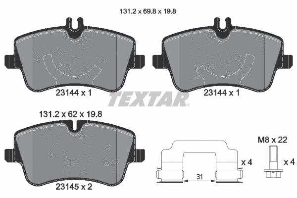 لنت ترمز تکستار
 (TEXTAR)  - 2314401 0