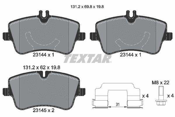 لنت ترمز تکستار (TEXTAR)  - 2314401