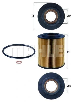 فیلتر روغن ماهله (MAHLE)  - OX 154/1D