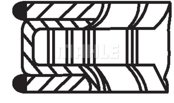 ست رینگ پیستون ماهله
 (MAHLE)  - 081 RS 00108 0N0 2