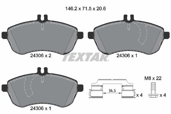 لنت ترمز تکستار (TEXTAR)  - 2430601