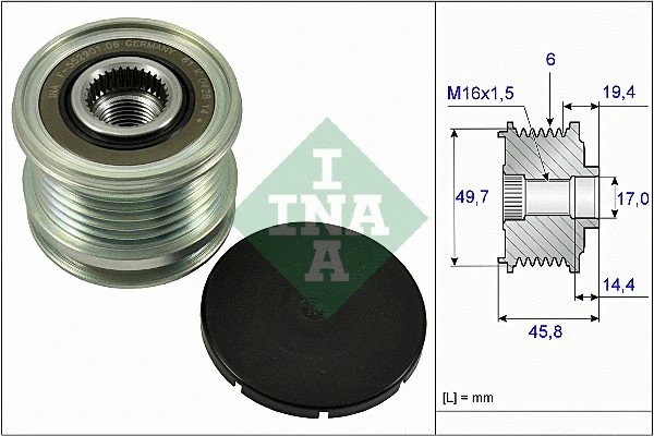 پولی کلاچ دینام اینا (INA)  - 535 0168 10 0