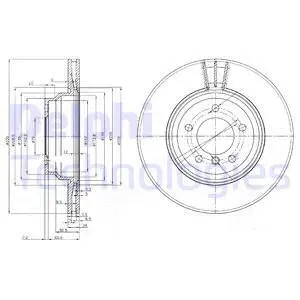دیسک ترمز دلفی (DELPHI)  - BG3959 0