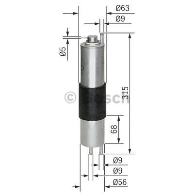 فیلتر بنزین بوش (BOSCH)  - 0 450 905 952 4