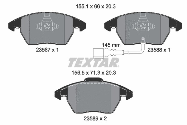 لنت ترمز تکستار (TEXTAR)  - 2358701 0