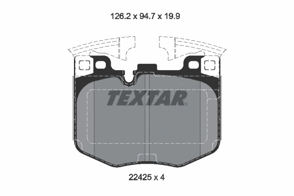لنت ترمز تکستار (TEXTAR)  - 2242501 0