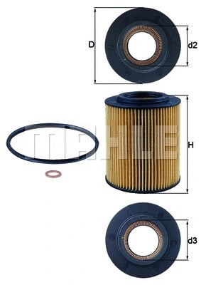 فیلتر روغن ماهله (MAHLE)  - OX 154/1D 0