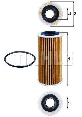 فیلتر روغن ماهله (MAHLE)  - OX 835D 0