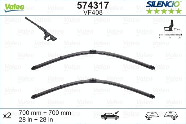 تیغه برف پاک کن والئو (VALEO)  - 574317 0
