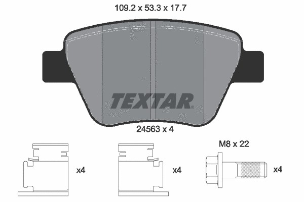 لنت ترمز تکستار (TEXTAR)  - 2456301 0